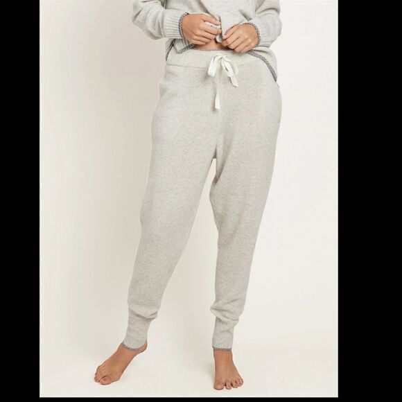 Morgan Lane 100% Cashmere Metallic Tipped Hailey Pants NWT - Picture 1 of 13